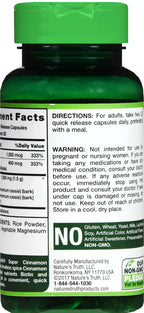 Nature's Truth Super Cinnamon Plus Biotin & Chromium - 120 Capsules - image 2