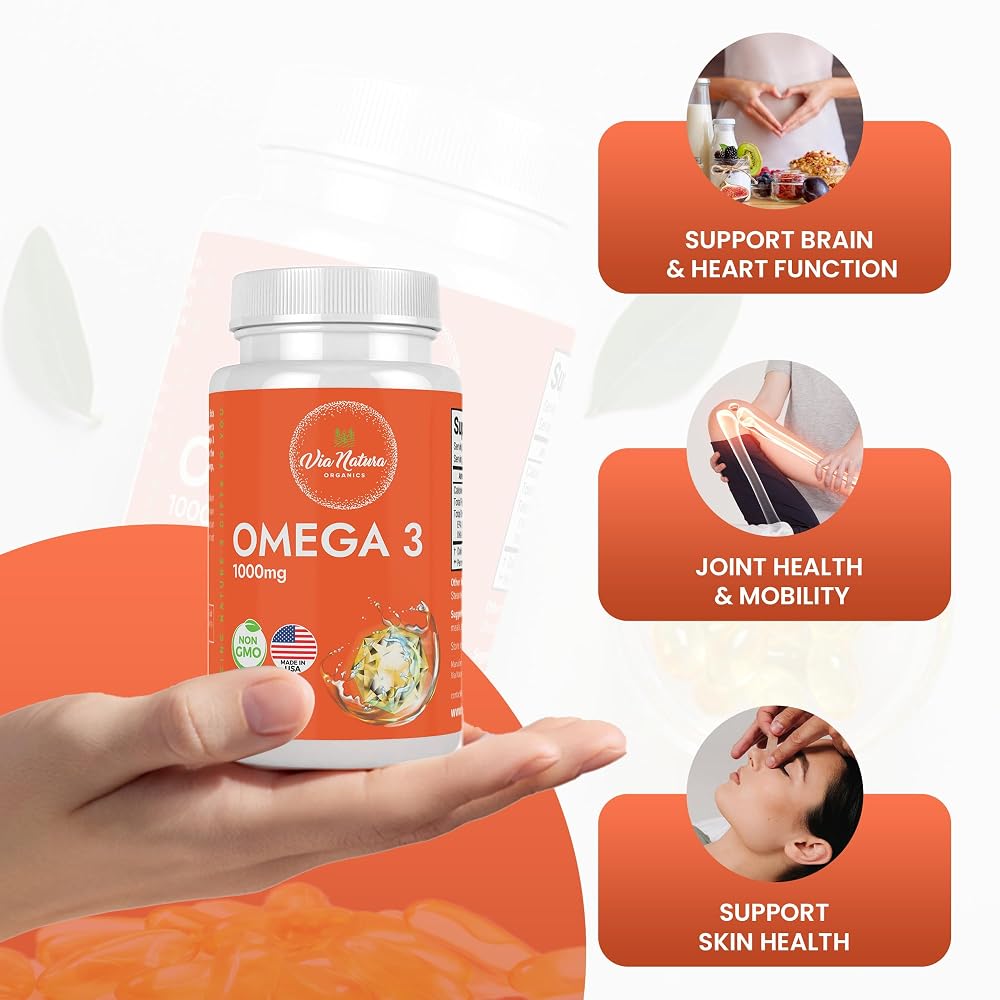 Via Natura Organics Omega 3 Fish Oil 1000mg - 60 Softgels - image 2