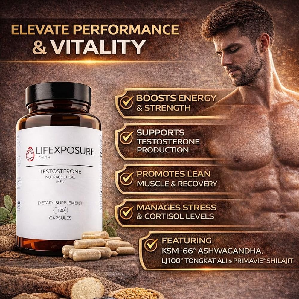 Lifexposure Health Natural Testosterone Supplement for Men - 120 Capsules - image 5
