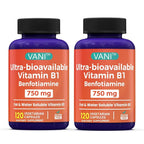 VANI Mega Benfotiamine 750mg with Vitamin B-1
