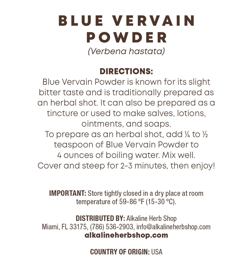 Alkaline Herb Blue Vervain Powder - 4 oz - image 2