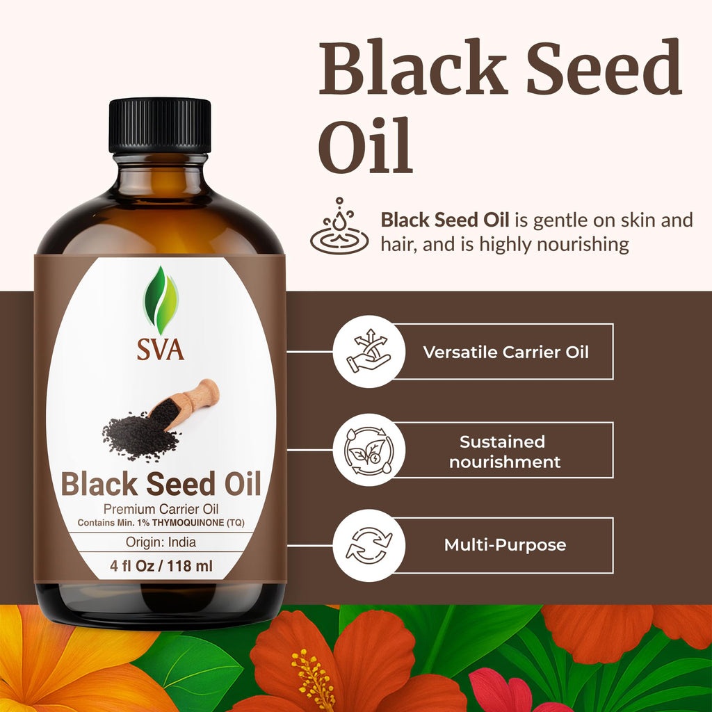 SVA ORGANICS Black Seed Carrier Oil - 4 Fl Oz - image 2