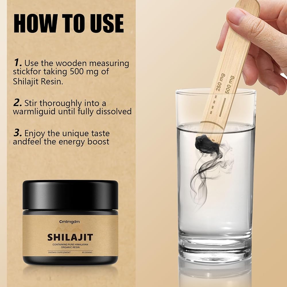 Juebingy Shilajit Pure Himalayan Organic Resin for Energy Support - 60g - image 5