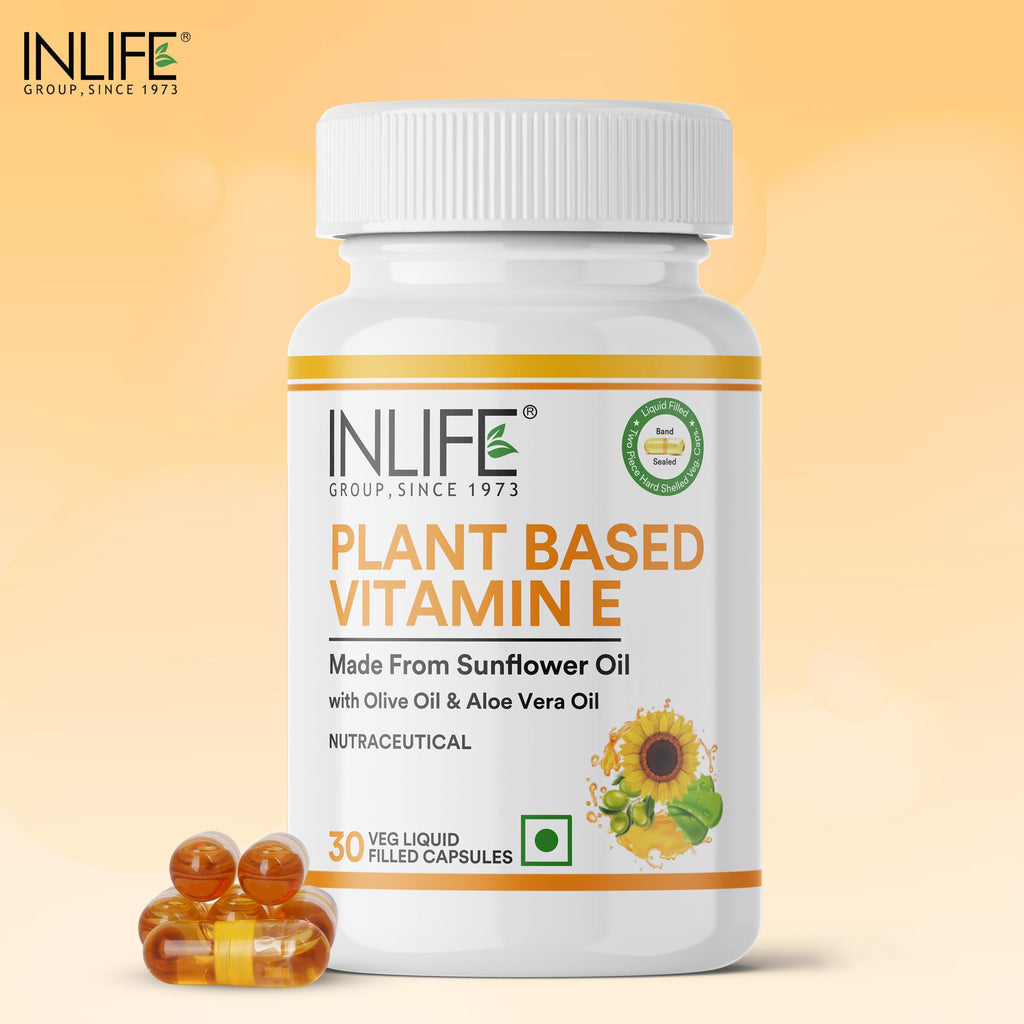 INLIFE Plant Based Natural Vitamin E Oil - 30 Vegetarian Capsules - image 6