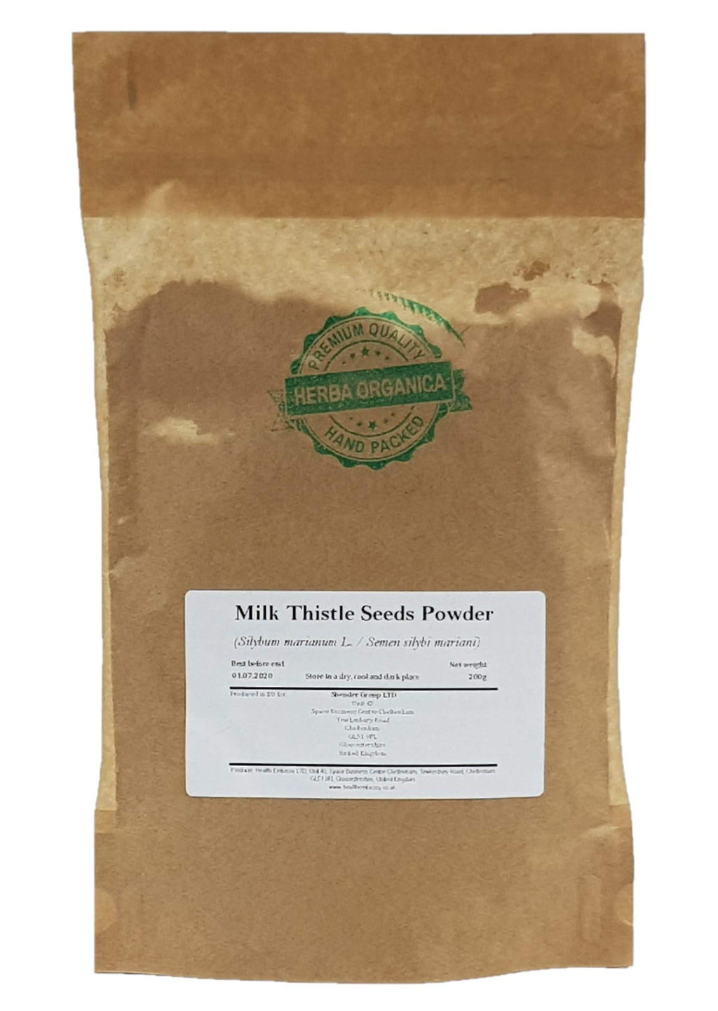 Milk Thistle Seeds Powder - Silybum Marianum L # Herba Organica #