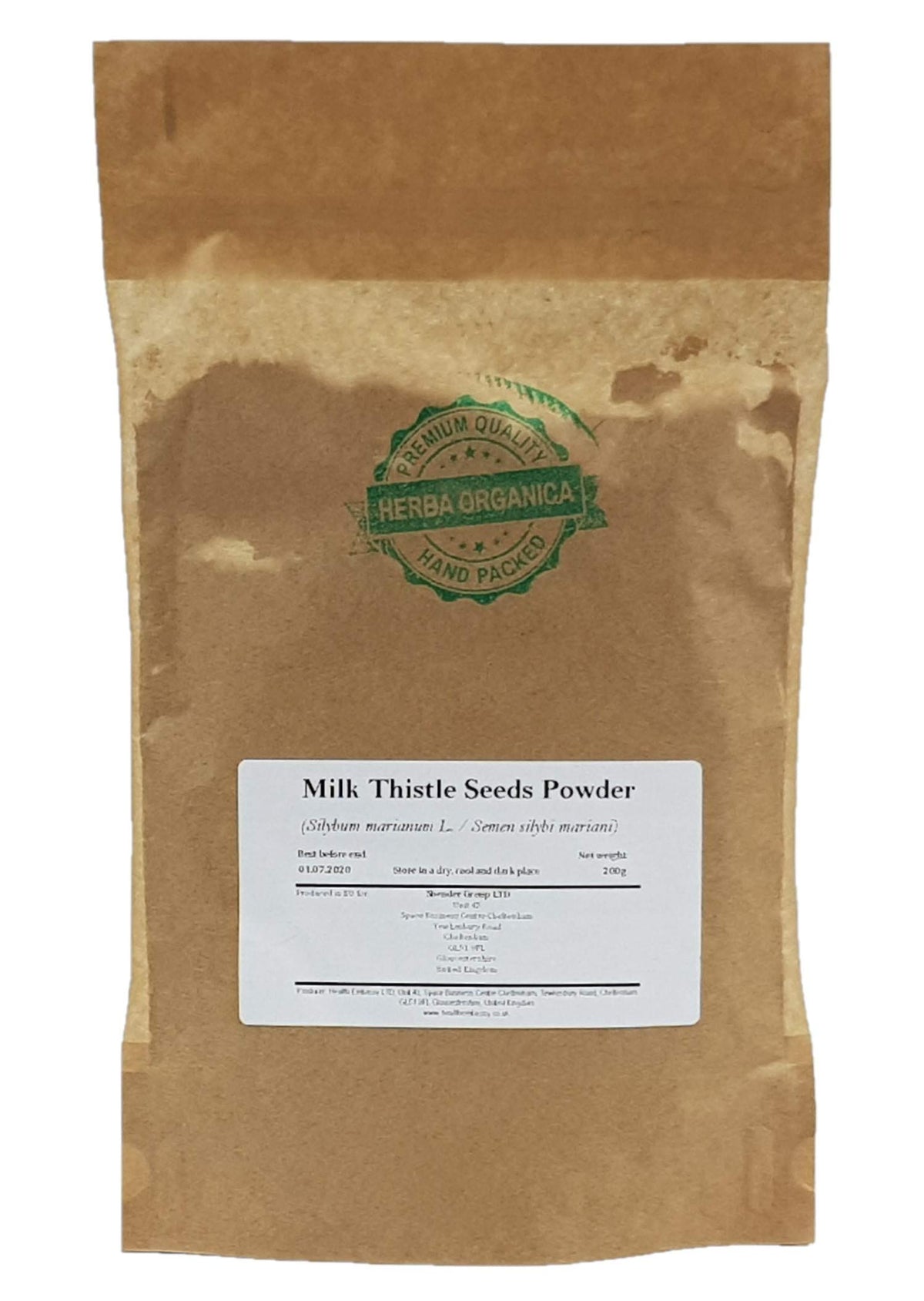 Milk Thistle Seeds Powder - Silybum Marianum L # Herba Organica #
