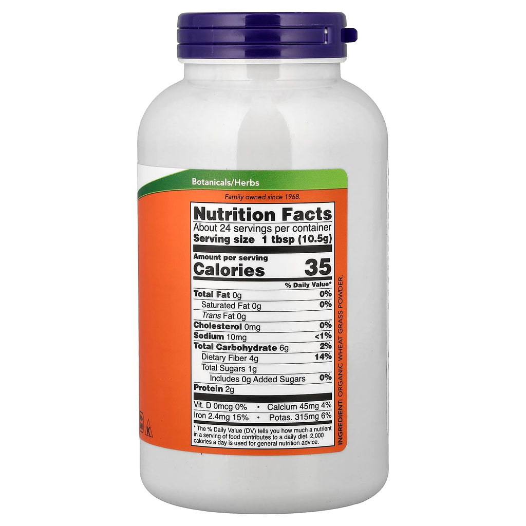 Now Foods Wheat Grass Powder Organic - 9 oz - image 2