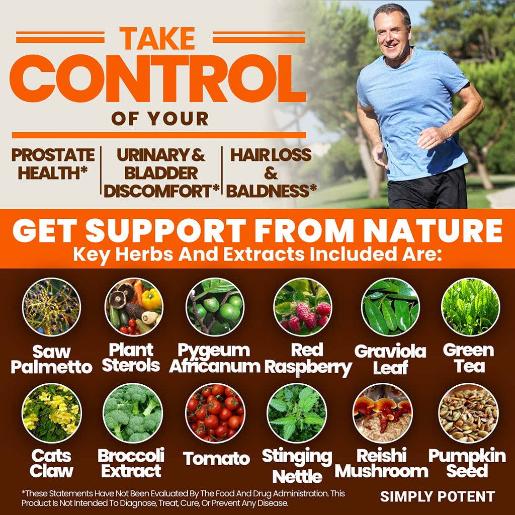 Simply Potent Saw Palmetto Prostate Health Support - 120 Capsules - image 3