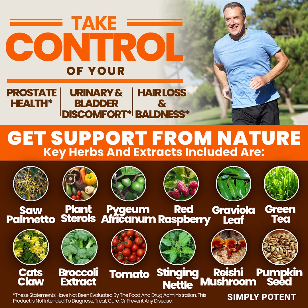 Simply Potent Saw Palmetto Prostate Health Support - 120 Capsules - image 3