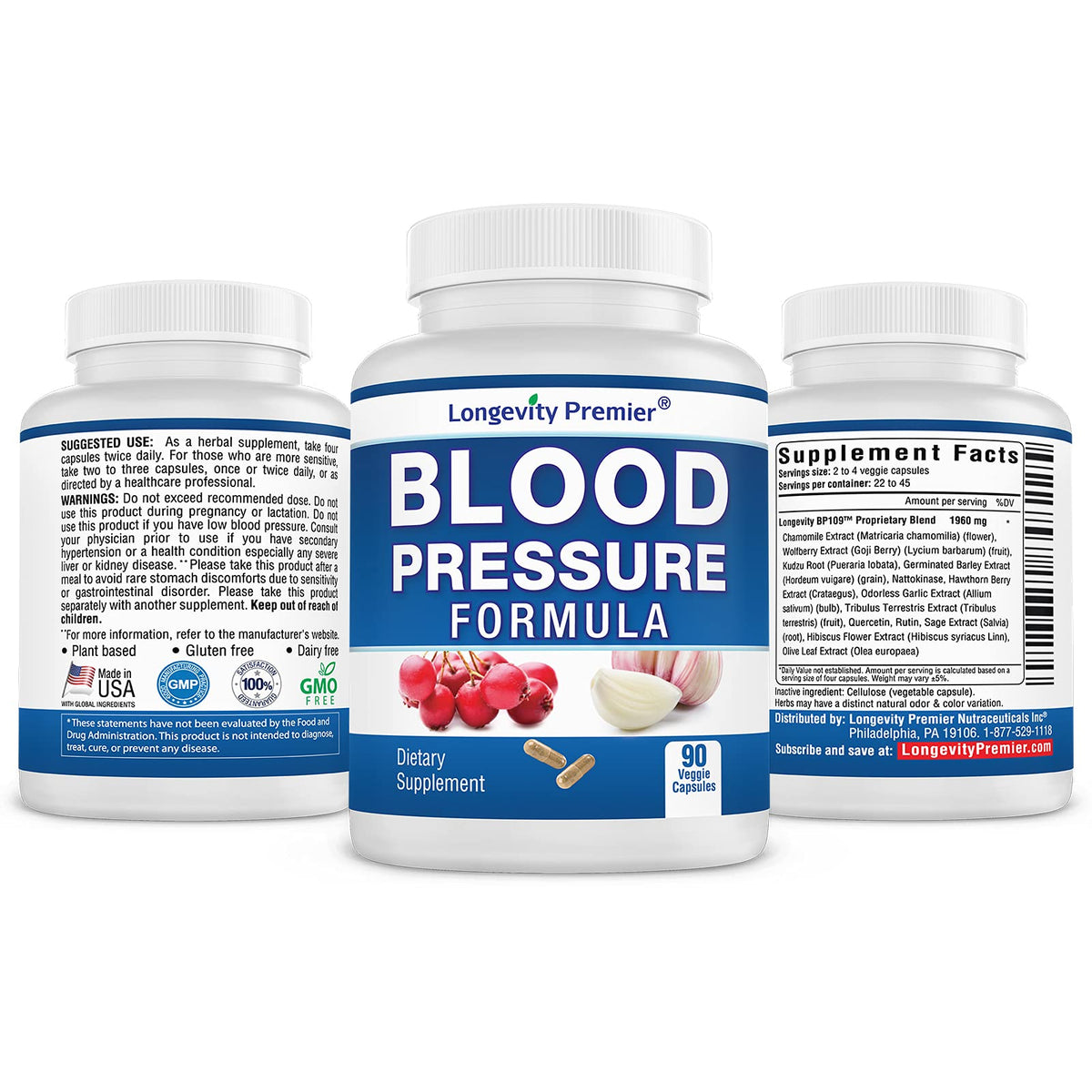 (Bonus Pack) Longevity Blood Pressure Formula 90 caps x 2 Bottles - image 2