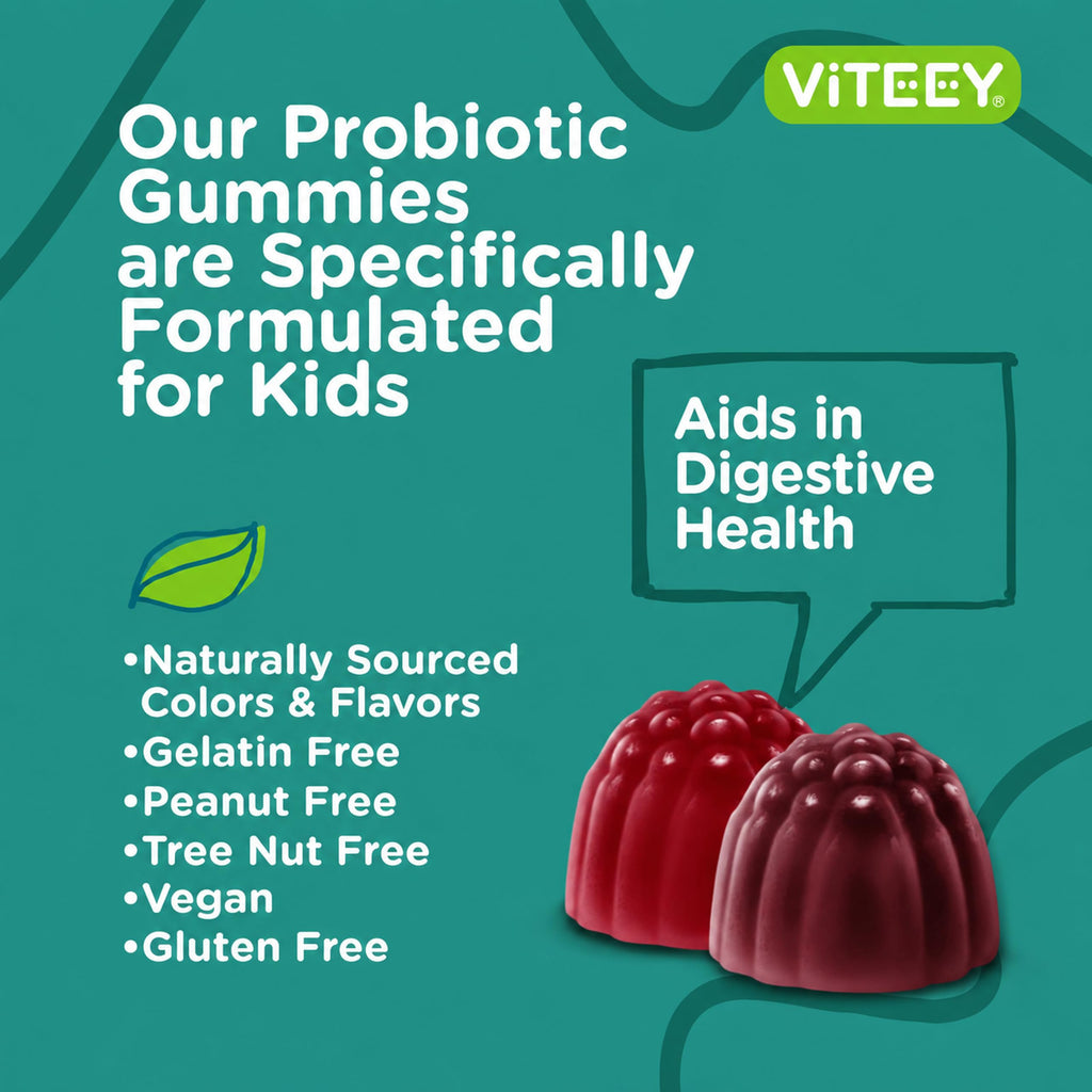 Viteey Probiotics Plus Prebiotics Fiber Gummies