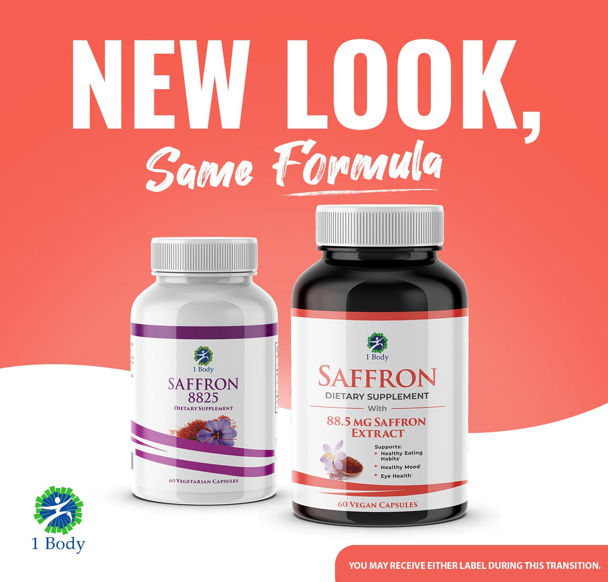 1 Body Saffron Extract Supplement 88.5 mg Safranal - 60 Vegetarian Capsules - image 3