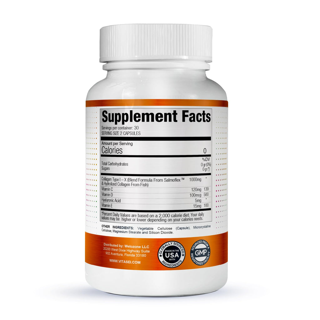 VITASEI Salmoflex Salmon Collagen Complex Hydrolized Fish Collagen