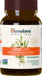 Himalaya LiverCare Herbal Liver Support - 42 Vegetarian Capsules