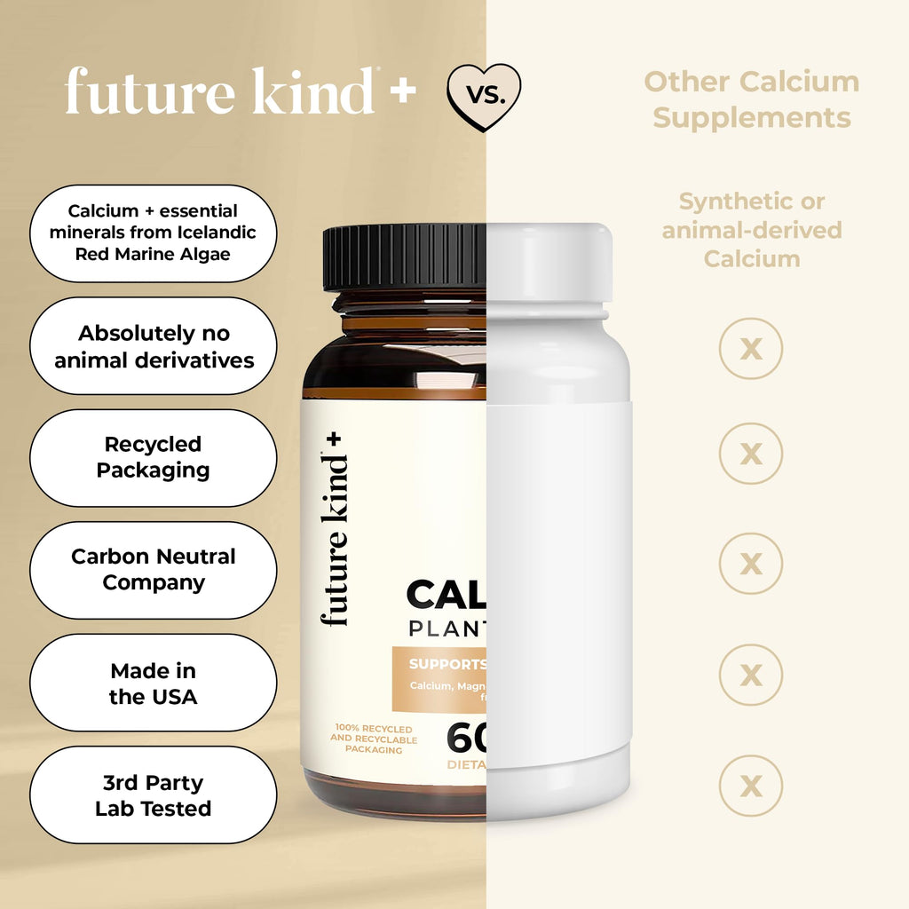 Future Kind Vegan Calcium Supplement for Teeth & Bone Support - 60 Capsules - image 7