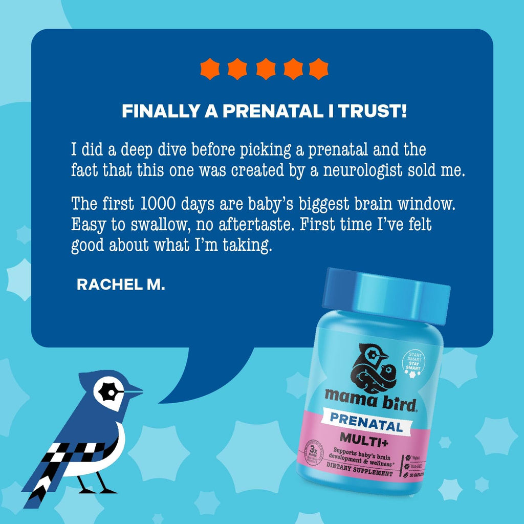 Mama Bird Prenatal Multi+ Brain Health - 30 Caplets - image 8