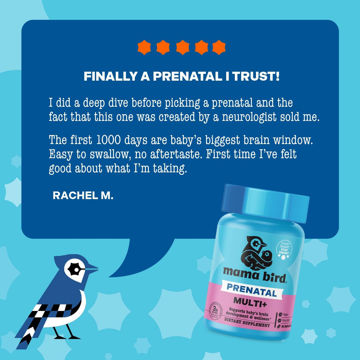 Mama Bird Prenatal Multi+ Brain Health - 30 Caplets - image 8