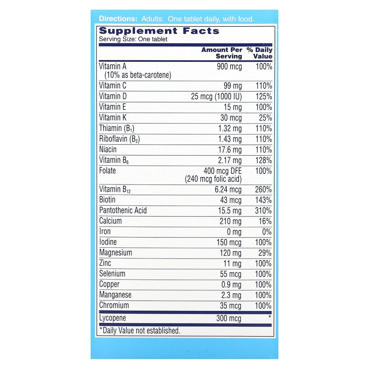 ONE A DAY Men's Health Formula Multivitamin - 100 Tablets - image 2