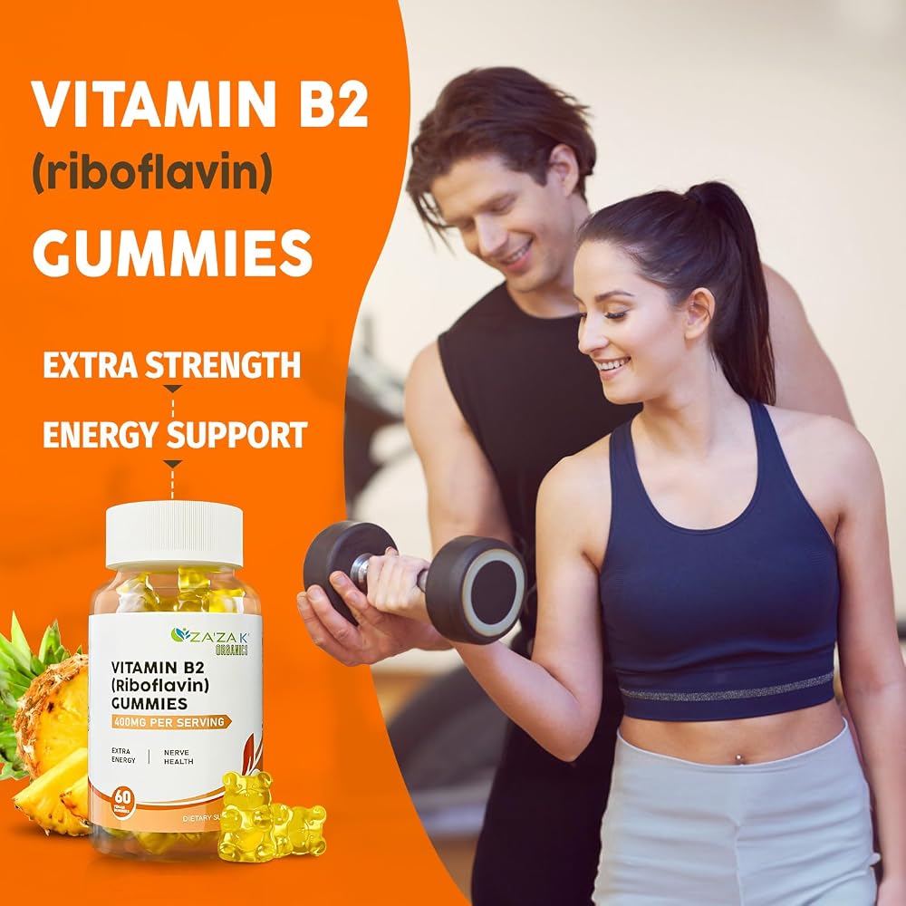 ZA'ZA K ORGANICS Vitamin B2 Riboflavin 400 mg Gummies - 60 Gummies - image 6