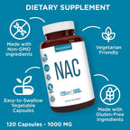 Truevantage NAC 1000 mg N-Acetyl L-Cysteine - 120 Capsules - image 2
