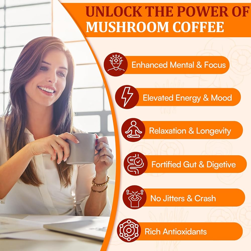 Gomhoreye Mushroom Coffee Organic with 11 Superfood Mushrooms - 5.3oz - image 4