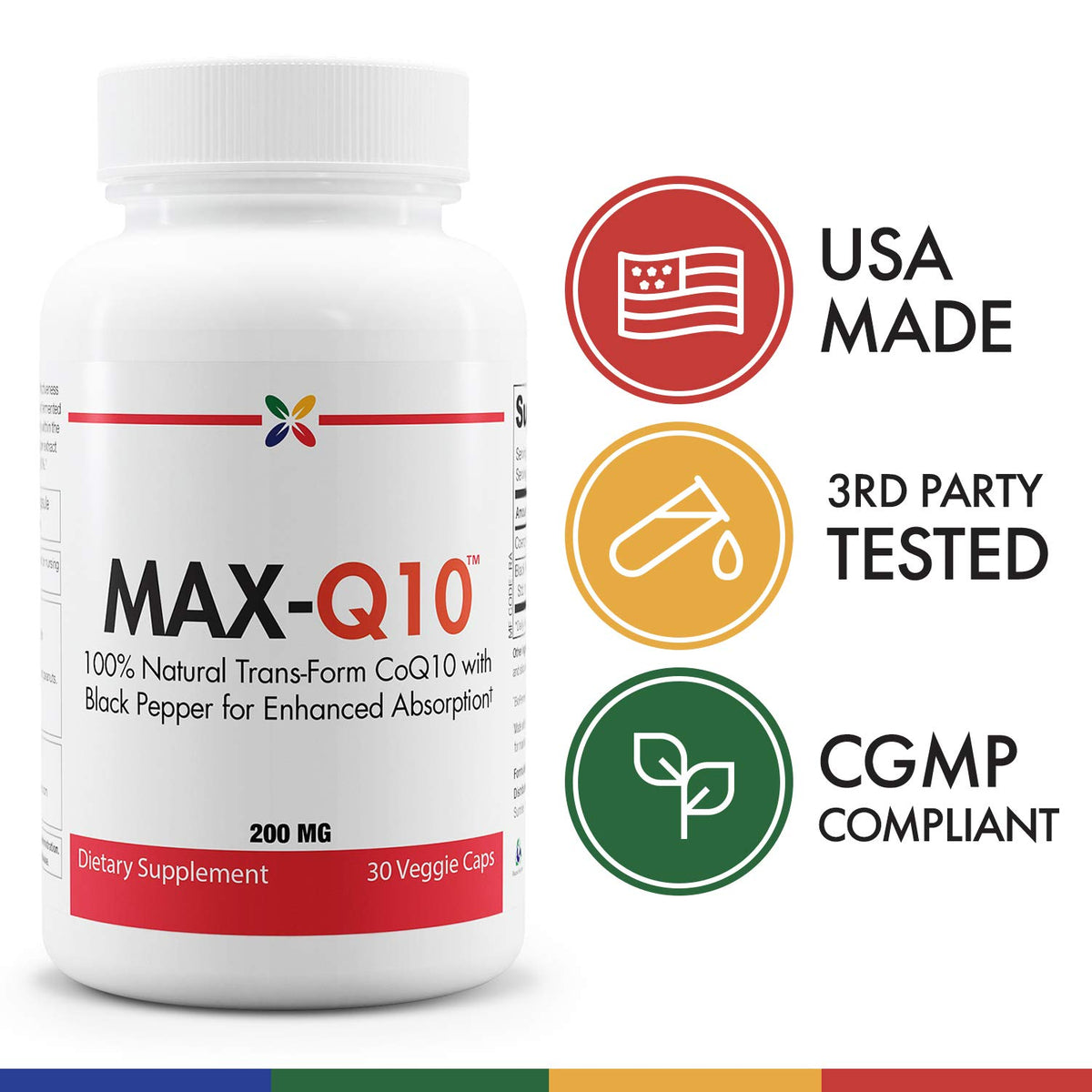 Stop Aging Now MAX-Q10 CoEnzyme 200 mg - 30 Capsules - image 4