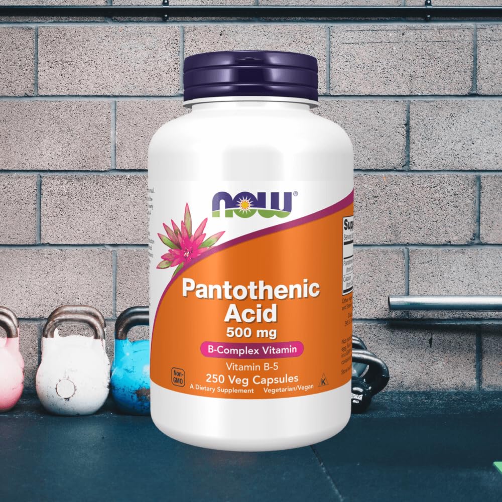 Now Supplements Pantothenic Acid 500 mg - 250 Capsules - image 2