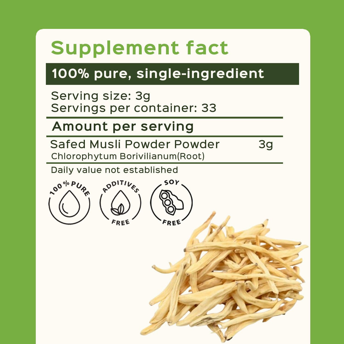 bixa BOTANICAL Safed musli