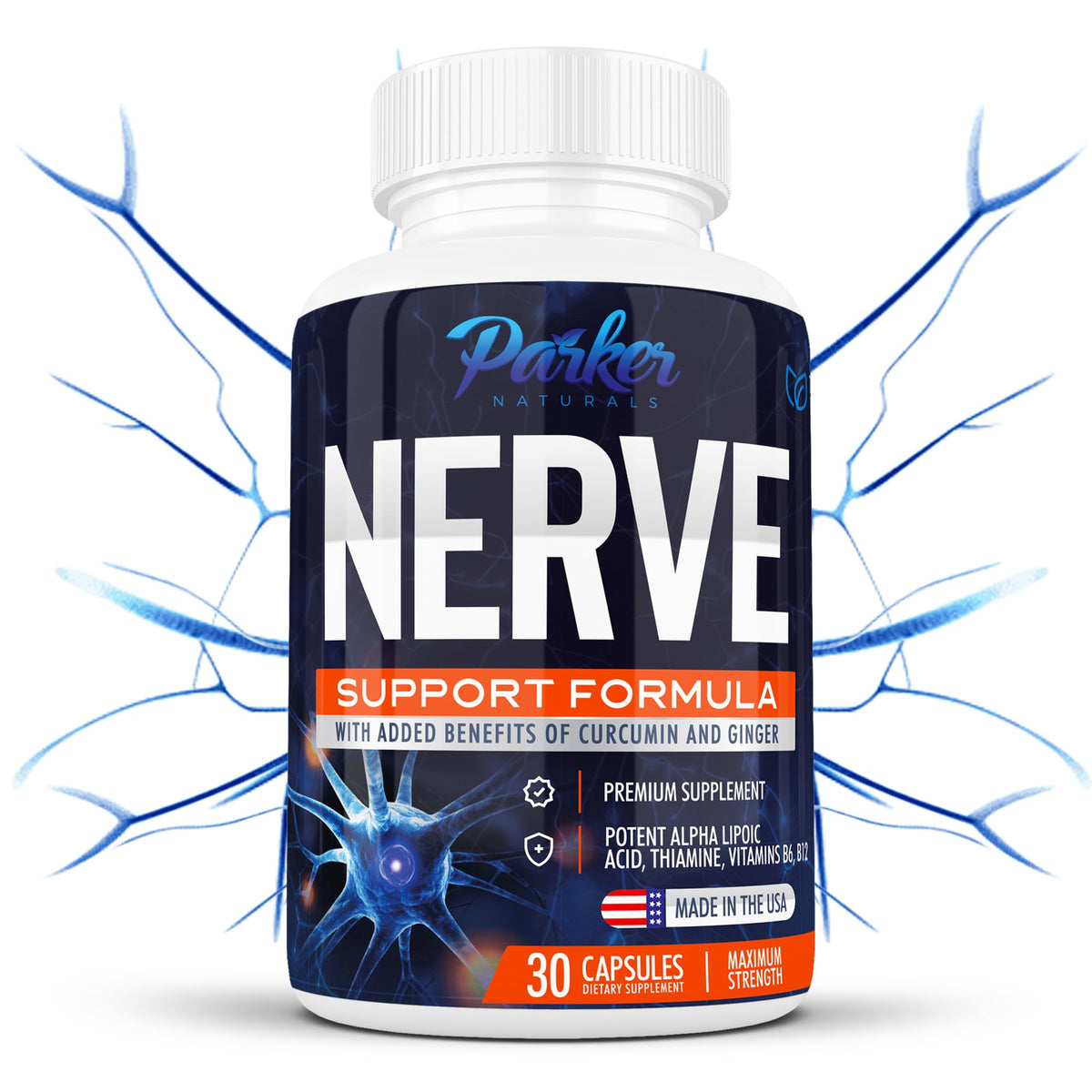 Parker Naturals Alpha Lipoic Acid 600mg Nerve Support - 30 Capsules