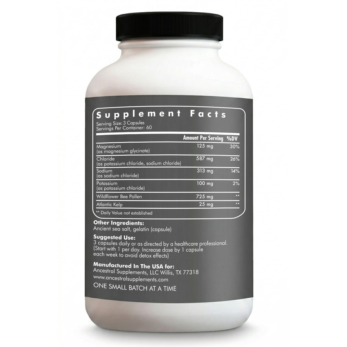 Ancestral Supplements Minerals & Electrolytes - 180 Capsules - image 2
