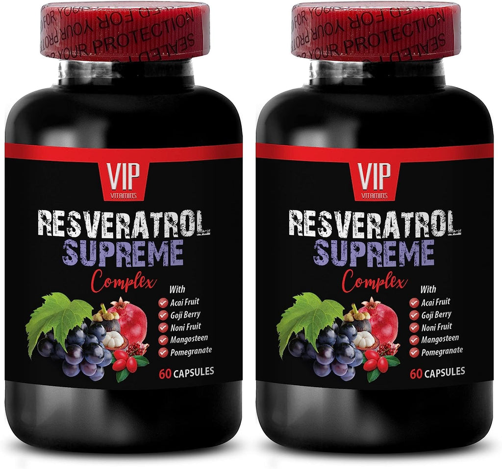 VIP Vitamins Supreme Resveratrol 1200mg - 120 Capsules