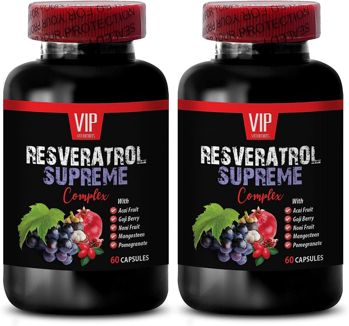 VIP Vitamins Supreme Resveratrol 1200mg - 120 Capsules