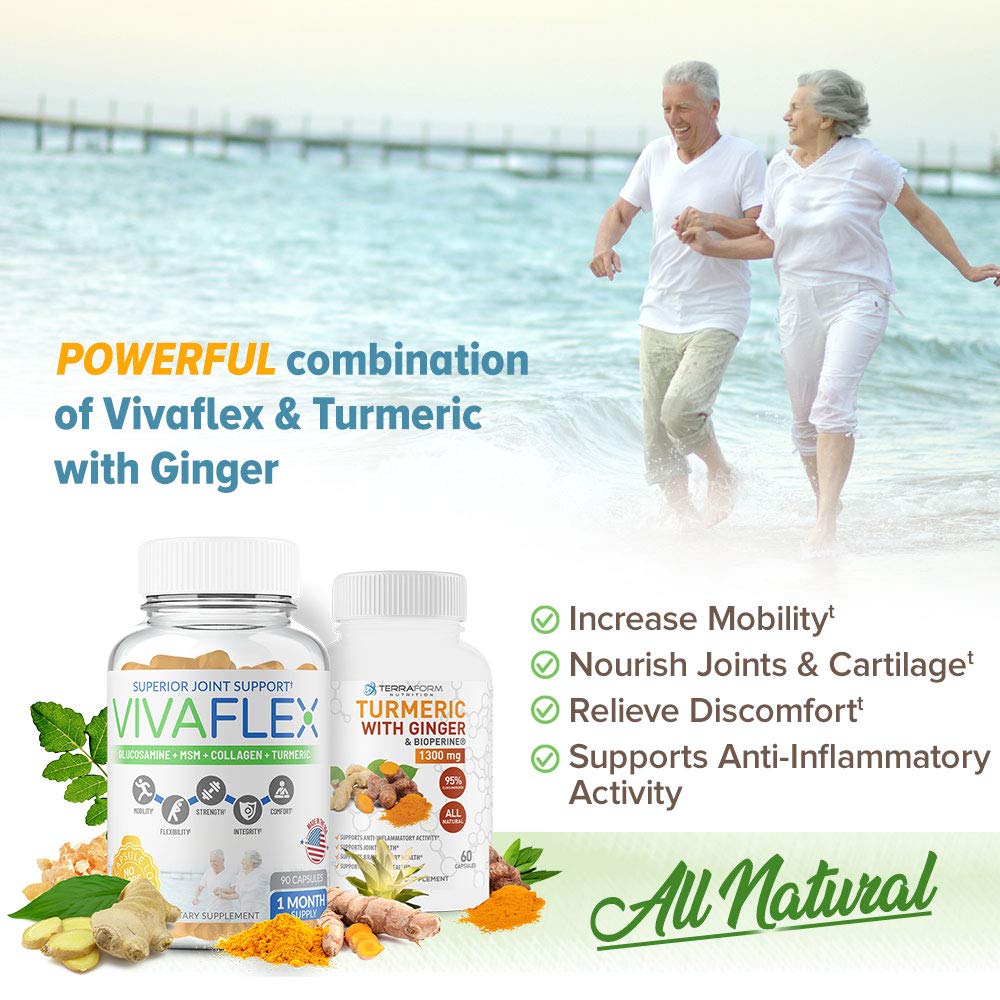 TerraForm Nutrition Vivaflex Plus Turmeric Curcumin Joint Relief - image 3