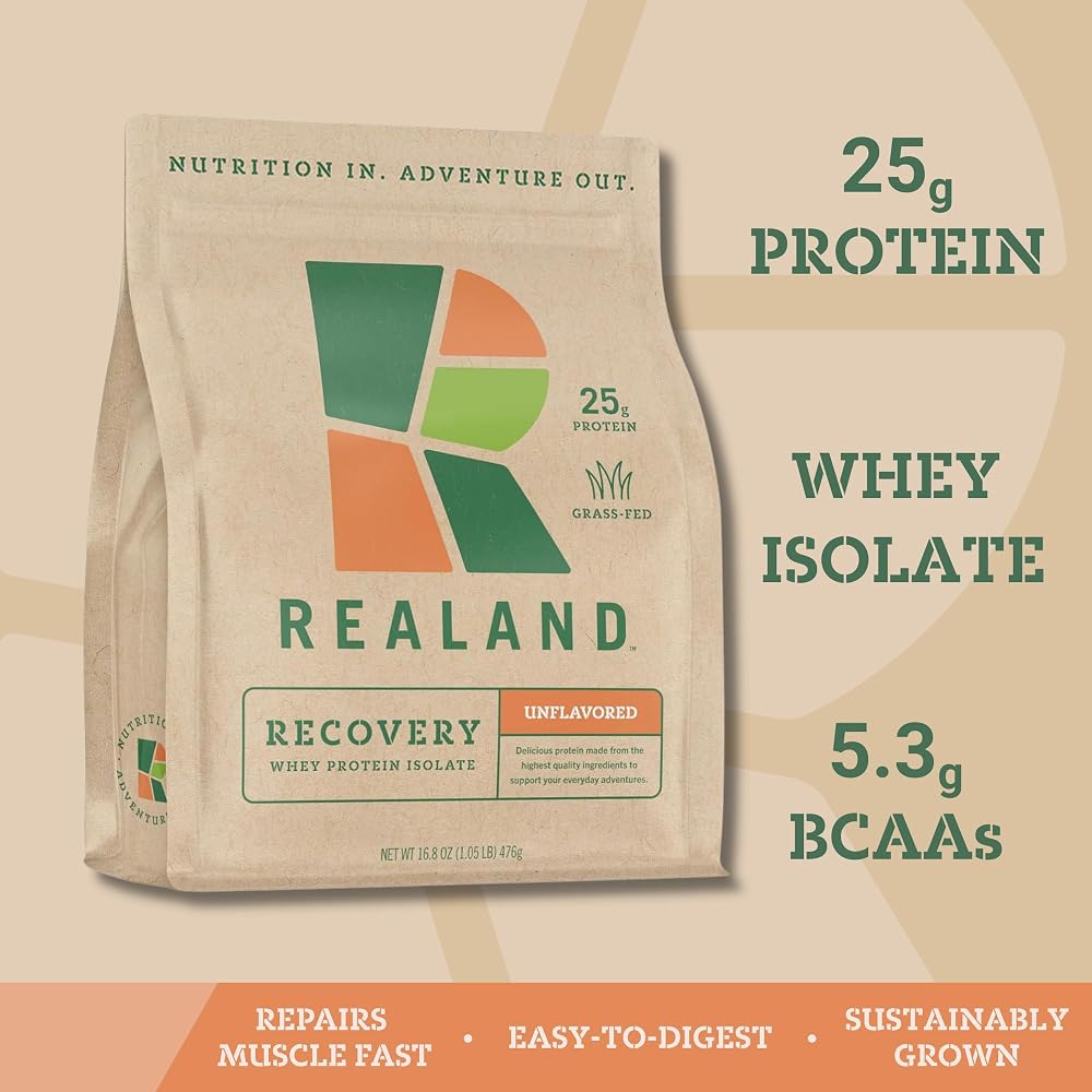Realand Grass-Fed Whey Protein Isolate for Recovery - 17 Servings - image 2