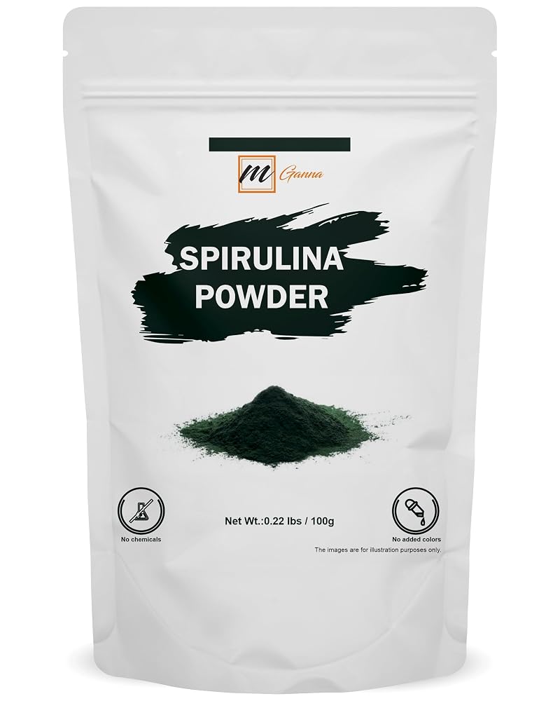 mGanna 100% Spirulina Powder Blue Green Algae - 100 g