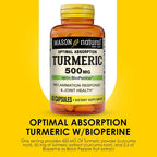 MASON NATURAL Optimal Absorption Turmeric 500 mg - 60 Capsules - image 4