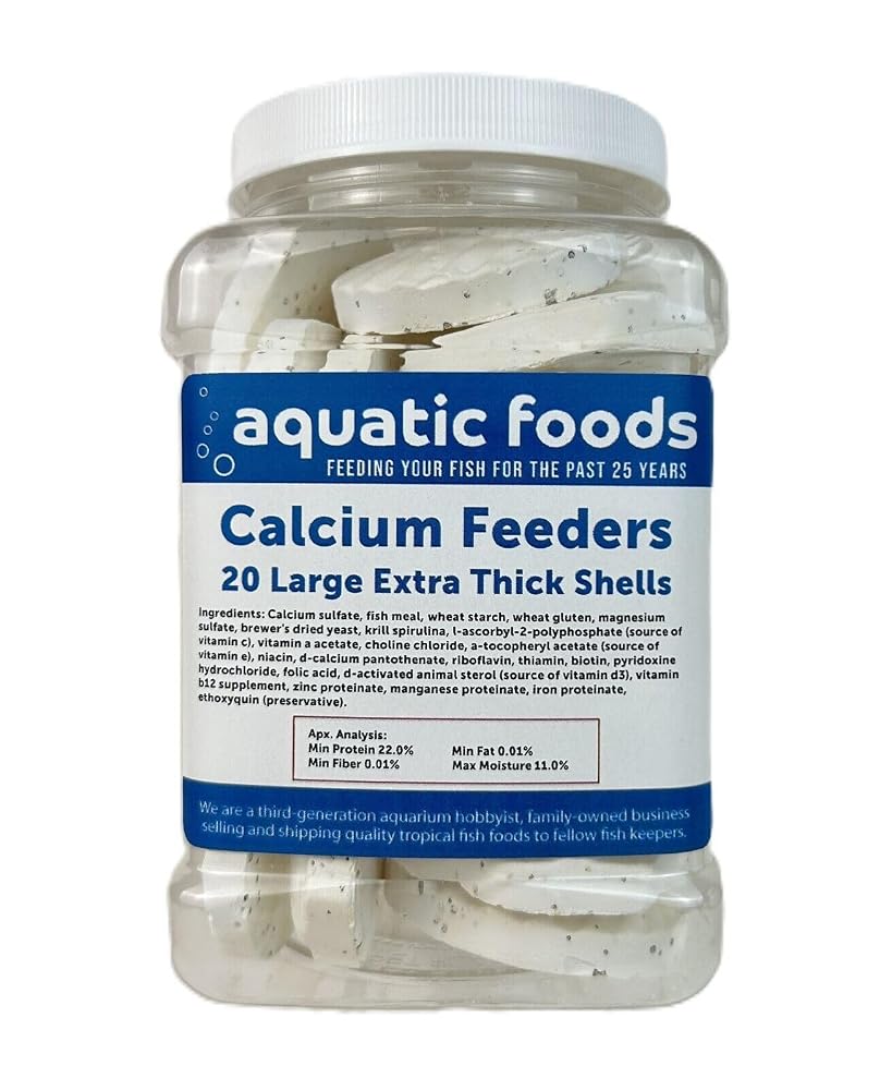 Aquatic Foods Inc. Calcium Feeder Extra Thick Large Shells... Jar