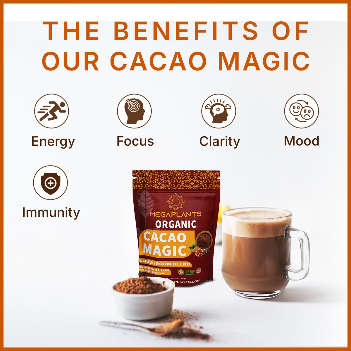 Megaplants Cacao Magic Mushroom Powder - 5.3 oz - image 2