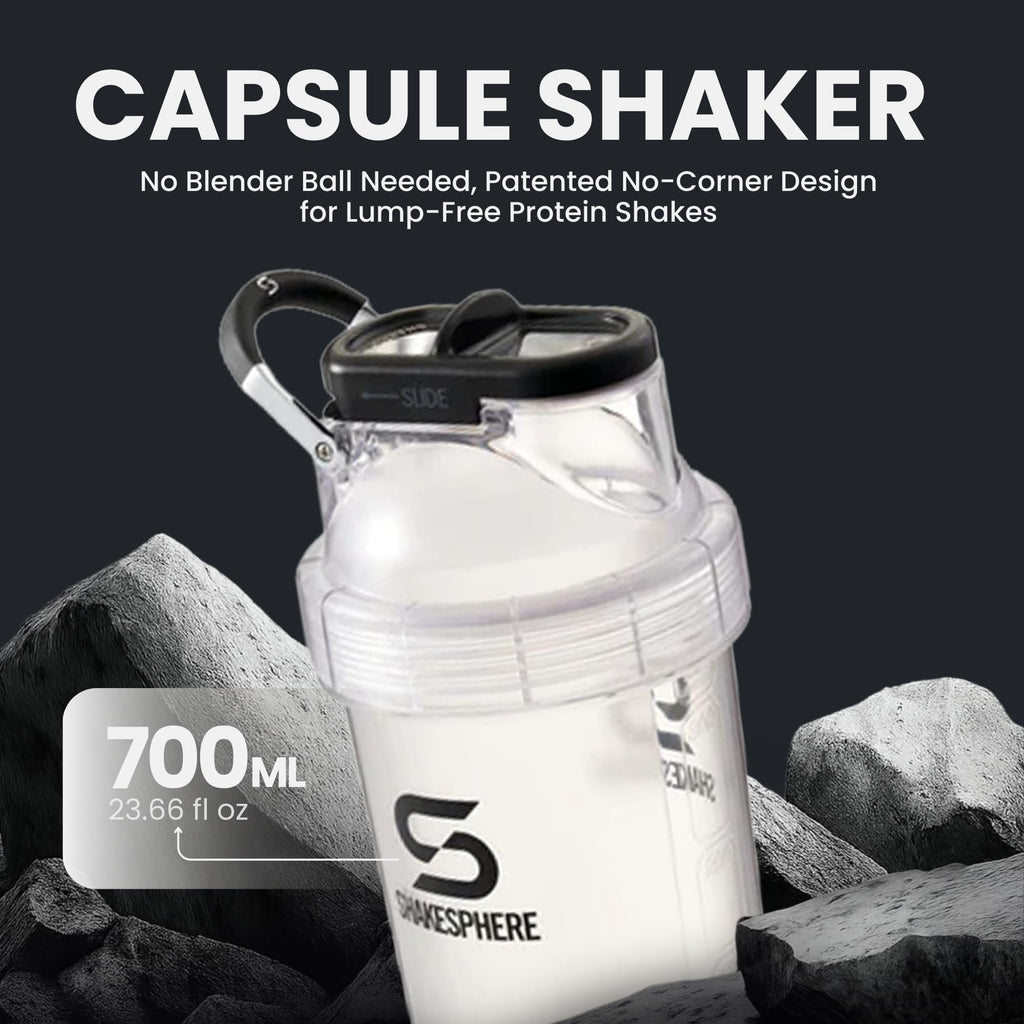 SHAKESPHERE 24oz Bladeless Protein Shaker Bottle - Clear Black - image 3