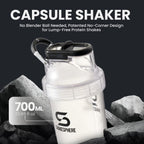SHAKESPHERE 24oz Bladeless Protein Shaker Bottle - Clear Black - image 3