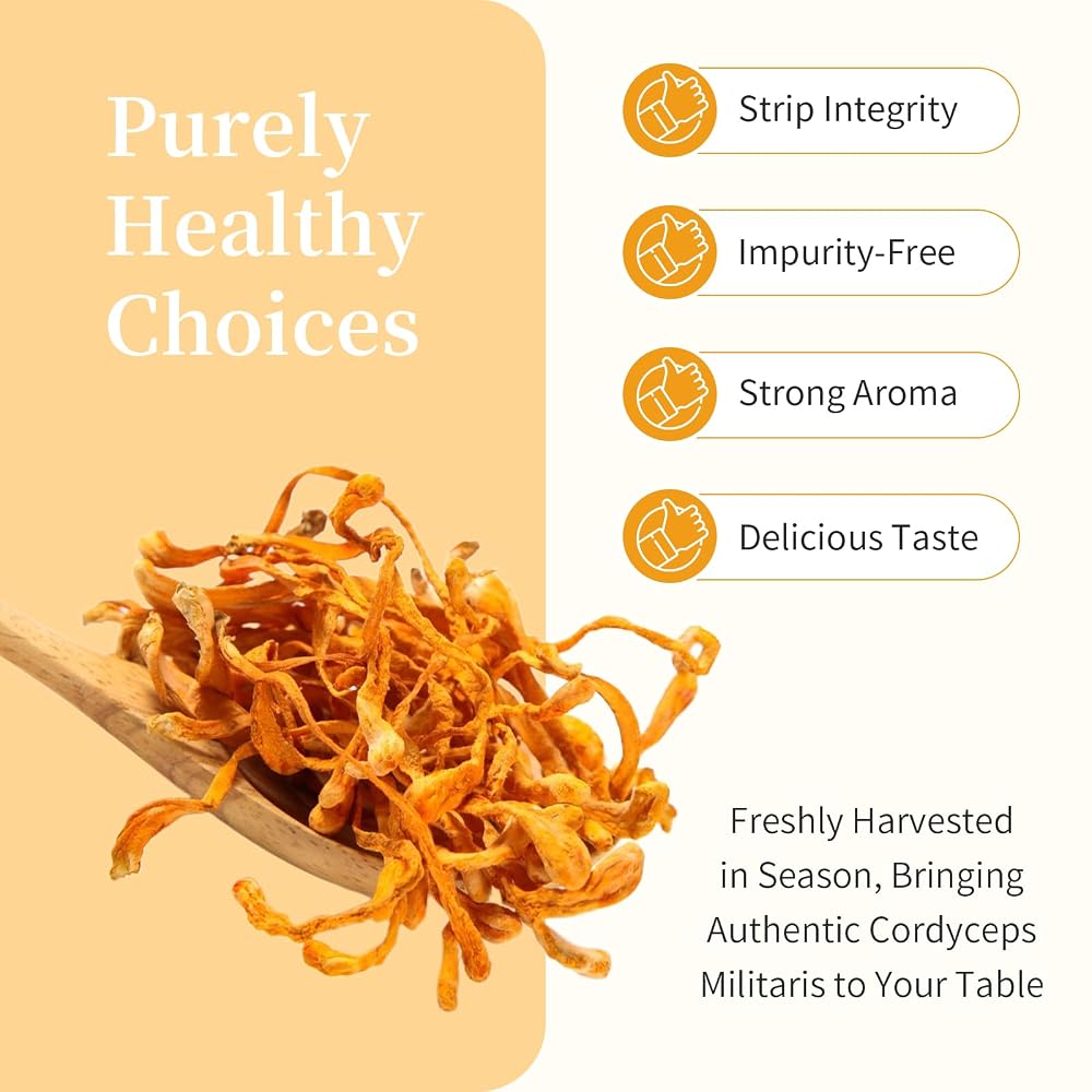 Wanhua Hall Cordyceps Flowers Dried Mushroom - 7.05 oz - image 3