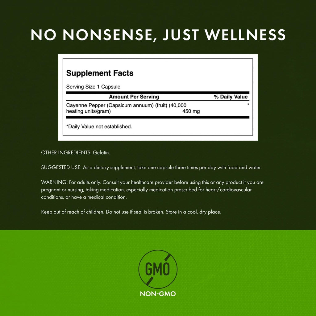 Swanson Cayenne Digestion Support 450 mg - 300 Capsules - image 2