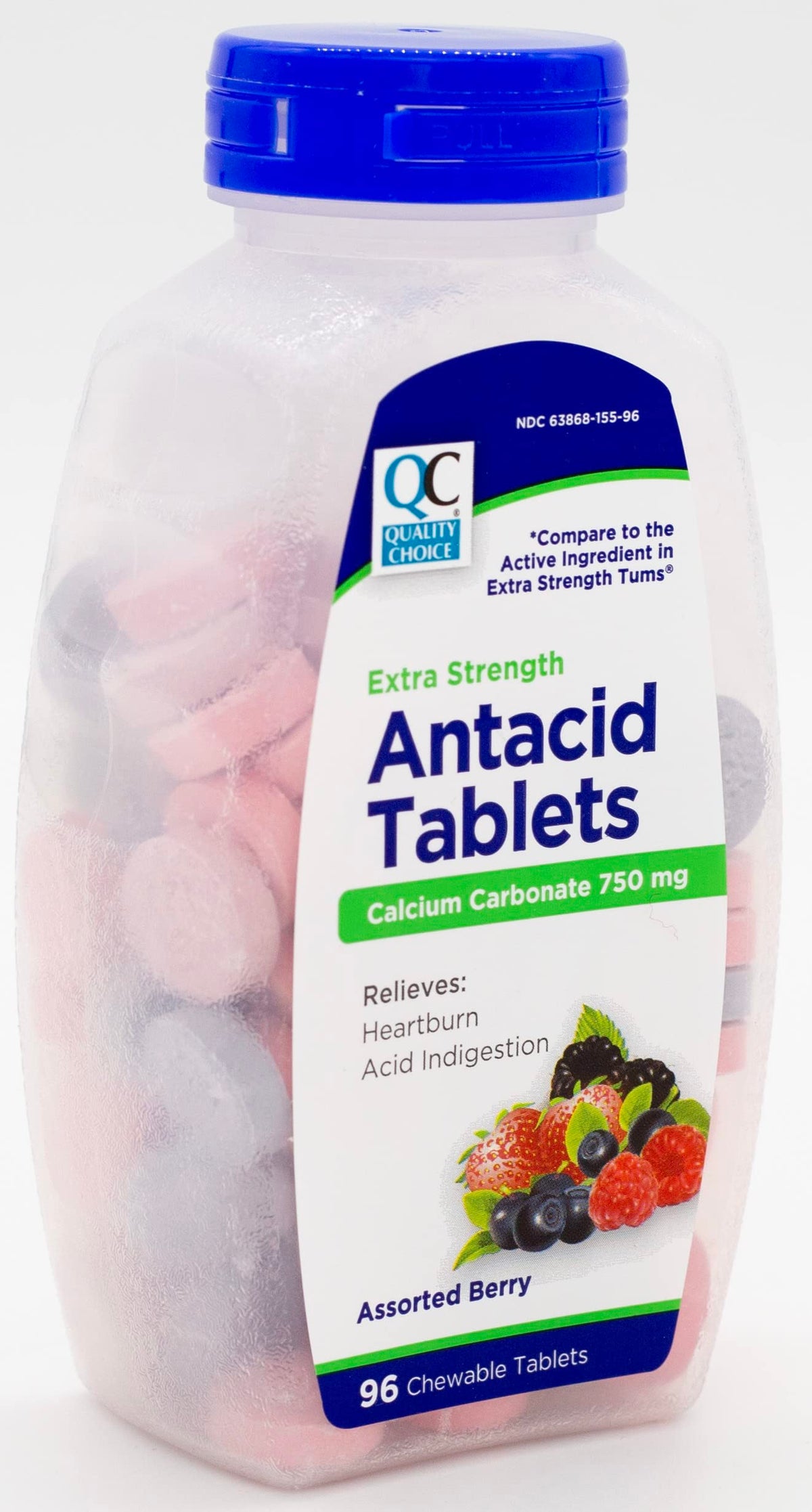 Quality Choice Extra Strength Antacid Tablets 750 mg - 96 Count - image 2