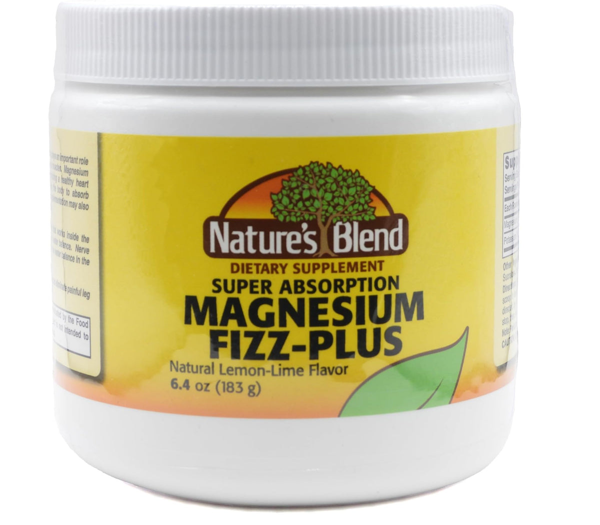 Nature's Blend Magnesium Fizz-Plus Lemon-Lime Powder - 6.4 oz