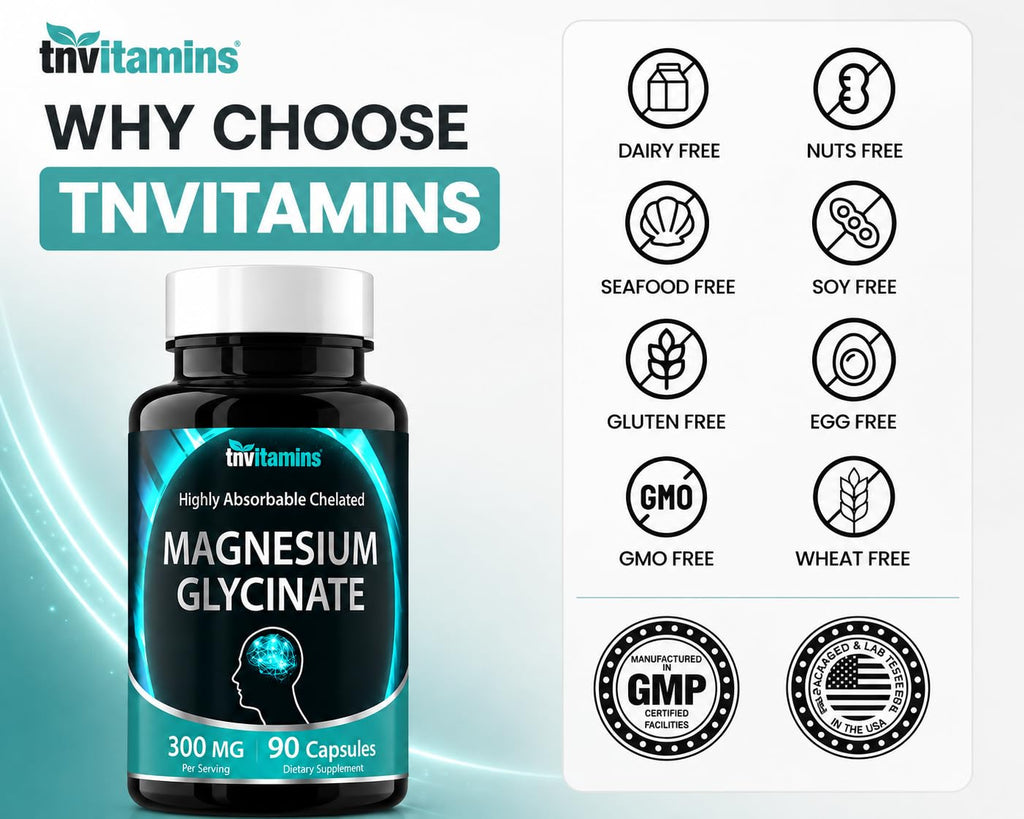 tnvitamins Magnesium Glycinate 300mg - 90 Capsules - image 6
