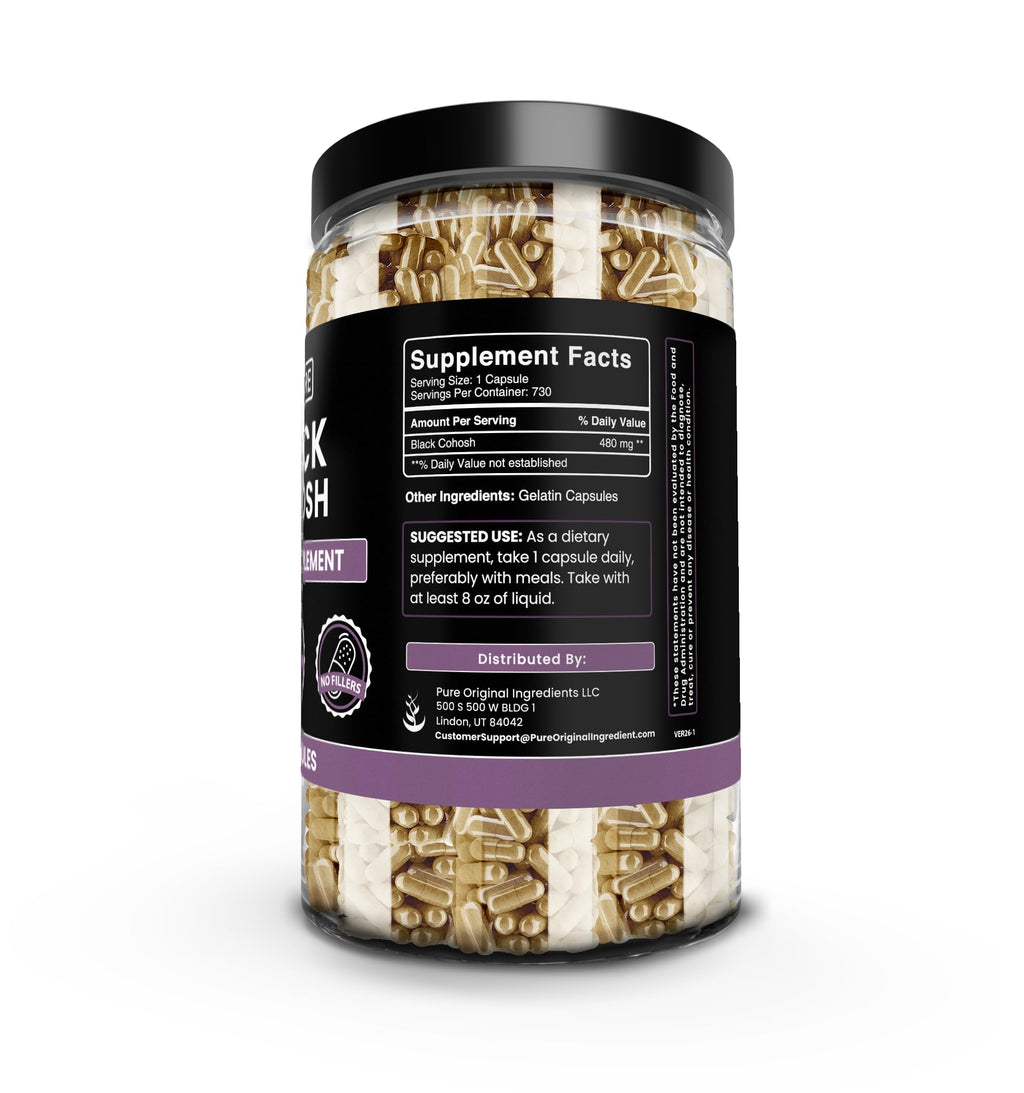 PURE ORIGINAL INGREDIENTS Black Cohosh No Magnesium Or Rice Fillers