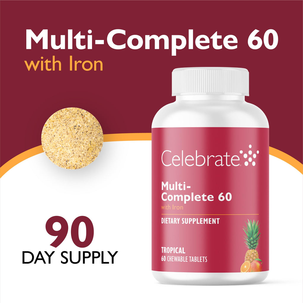 Celebrate Vitamins Multi-Complete Chewables, 60mg Iron