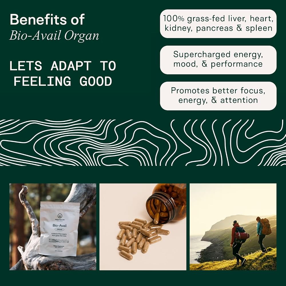 Adapt Naturals Beef Organ Supplement Grass Fed - 180 Capsules - image 3