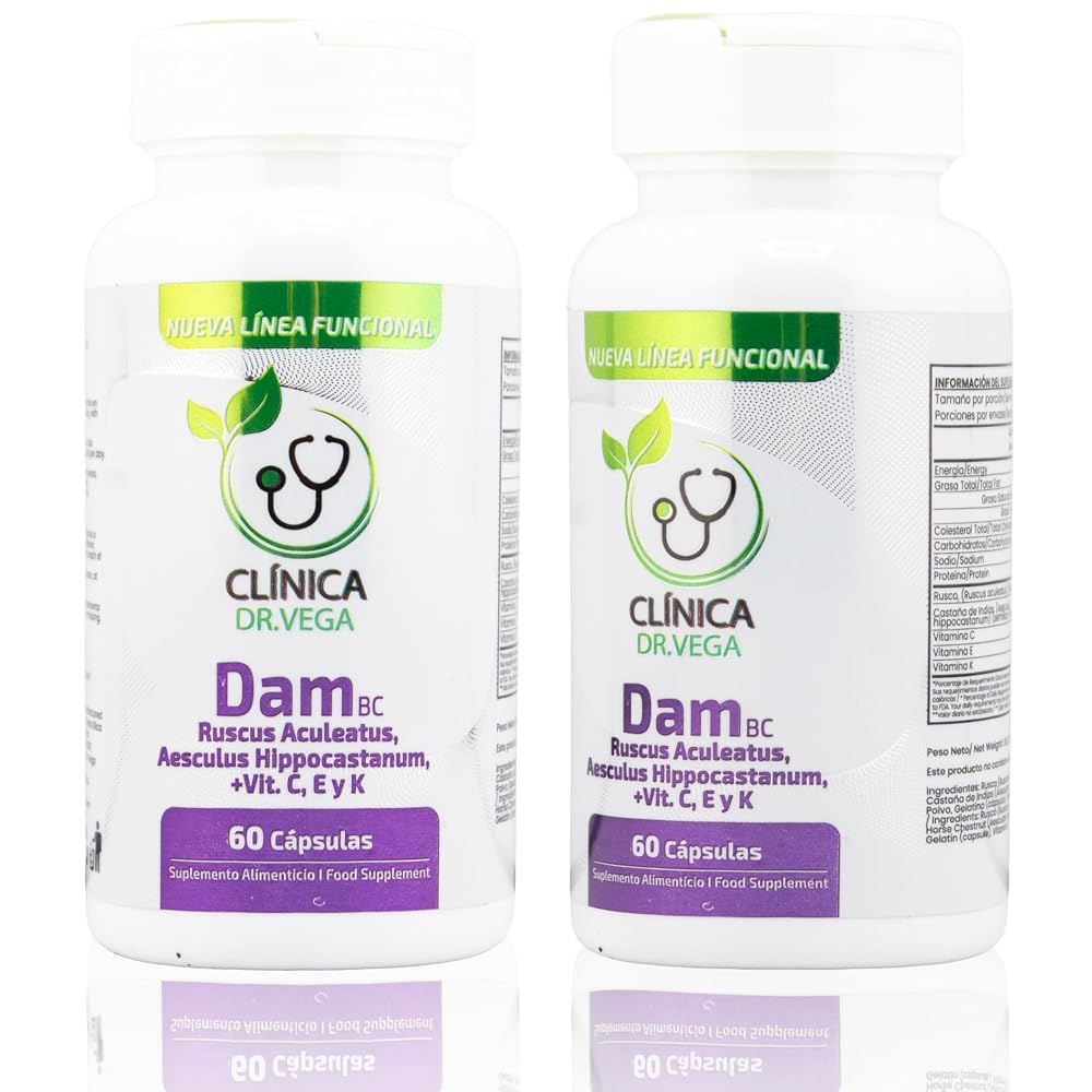 CLÍNICA DR. VEGA Dam Horse Chestnut Herbal Supplement - 60 Capsules