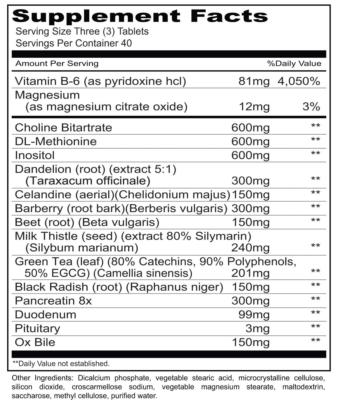 Priority One Vitamins Lipo Plus Liver Support - 120 Tablets - image 2
